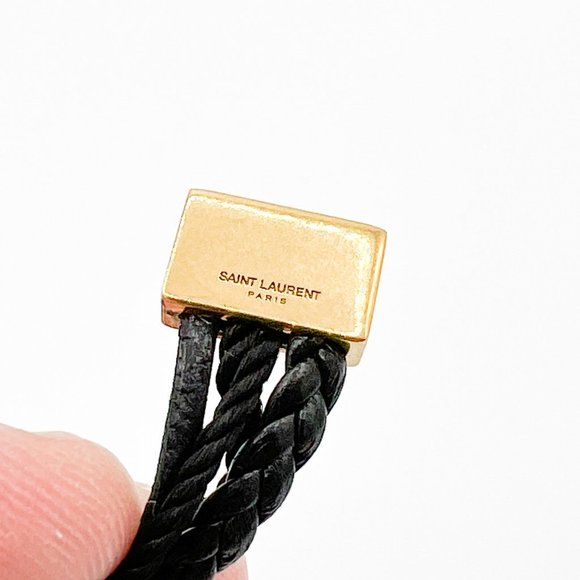 YSL Saint Laurent Goldtone & Leather Multi-Strap Bracelet - Picture 6 of 7